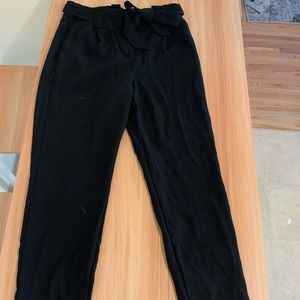 Paper Bag Waist Cropped Dress Slacks